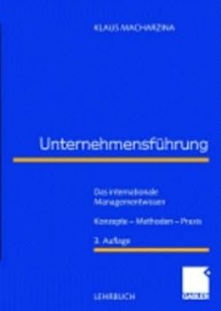 Hardcover Unternehmensführung. Das internationale Managementwissen. [German] Book