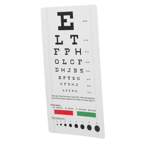 MUCKLILY Vision Portable Eye Chart Accurate Eye Exam Chart for School Household Visual Chart Easy to Use Eye Tester