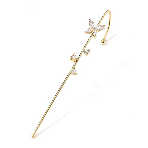 Butterfly Ear Wrap Around Crawler Hook Earrings Piercing Jewelry Ear Cuffs For Women