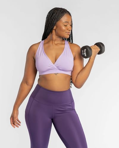Image of Handful The FaV Bra, Medium Support Sports Bra, Pockets, Removable Pads, Deep Plunge Neck Line