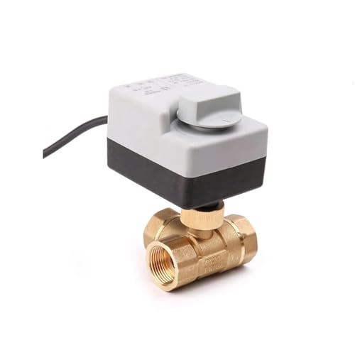 Vanne à boisseau sphérique motorisée 3 voies DN15 12V en laiton avec commande manuelle - 4