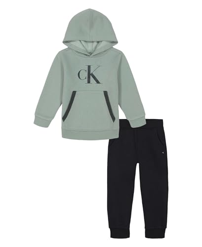 Image of Calvin Klein Baby Boys' 2-piece Fleece Set, Sweatshirt and Jogger Sweatpant