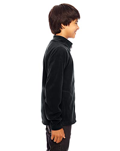 Team 365 Youth Campus Microfleece Jacket L BLACK3