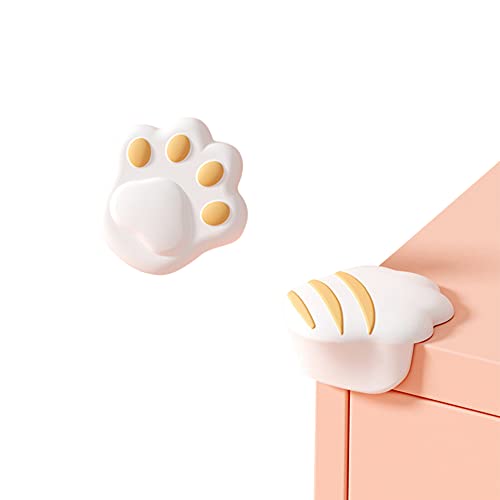 PFLife Eckenschutz und Kantenschutz für Kindersicherung, Stoßschutz für Baby und Kinder, Schutz für Tisch und Möbel Ecken (2 Paar-Weiss) Cover