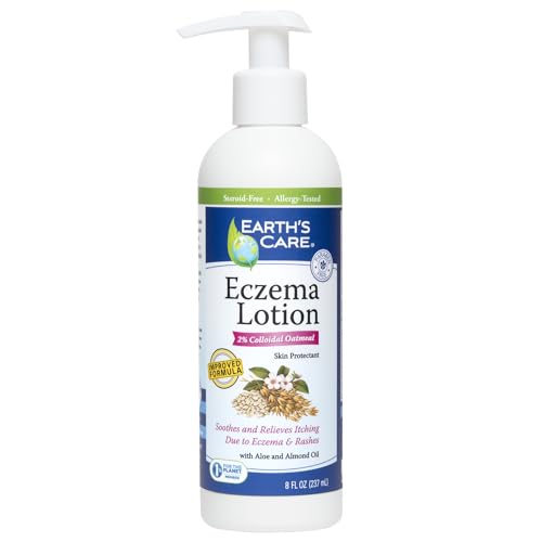 Earth's Care Eczema Lotion - Natural Lotion for Eczema - Safe and Mild Eczema Lotion for Adults and Kids - 8 Fl OZ. (237 mL)