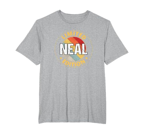 Neal Name T-Shirt, Men's Big and Tall, Heather Grey, 2X Tall