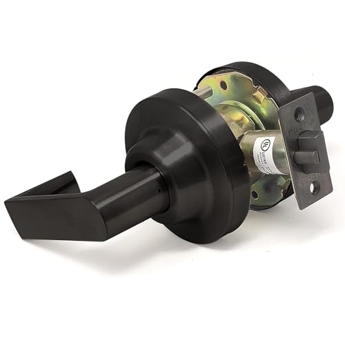 MiLocks Grade 1 Commercial Entry Lever - Keyed Cylindrical Lever Locksets - Heavy Duty Door Lock for Office & High Traffic Areas, Commercial Door Locks w/Industrial Latch, Passage, Oil Rubbed Bronze by MiLocks - Image 2