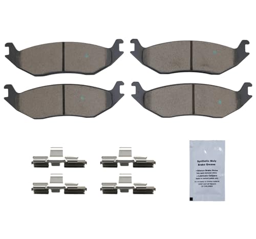 Image of HUSCH D967 Rear Ceramic Brake Pads Kit Fit For Chrysler Aspen 2007-2009, For Dodge Ram 1500 2005-2010, For Dodge Ram 1500 Van 2003, For Ram 1500 2011-2018, For Ram 1500 Classic 2019-2023