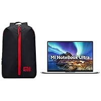 Mi Notebook Ultra 3.2K Resolution Display Intel Core I5-11300H 11Th Gen 15.6 Inches Thin Light Laptop(512Gb Ssd/Iris Xe Graphics/Fingerprint Sensor)&Step Out 12 L Mini Backpack(Black, Water Repellant)