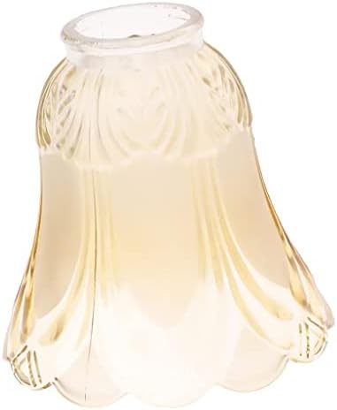 LOVIVER Elegant Frosted Glass Floral Replacement Shades - 6, as described