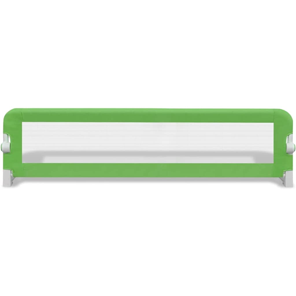 Tidyard Barra de Seguridad para Cama de Niño 2 Unidades Barandilla Cama Niños Abatible Barrera de Cama Nido para Bebé Anticaidas Infantil Verde 150x42 cm