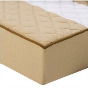 Bacati - Metro Khaki/White/Chocolate Quilted Changing Pad Cover