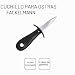 Imagen de FACKELMANN Cuchillo para ostras de acero inoxidable y mango de polipropileno negro 19