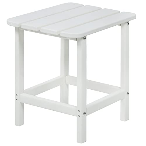 Bps Outdoor Side Table Square Adirondack Side Table Patio End Table Weather Resistant For Patio, Pool, Porch #TOP17