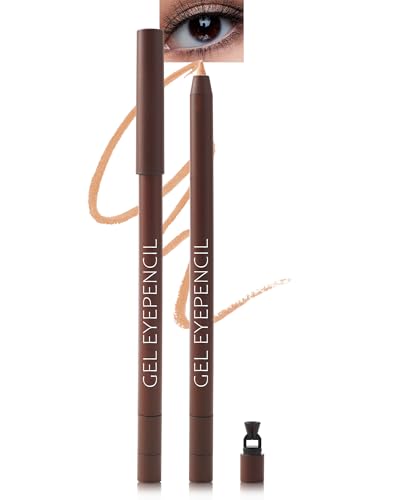 Nude Beige Waterproof Gel Eyeliner, Highly Pigmented Multi-Use Matte Cream Waterline Eyeliner...