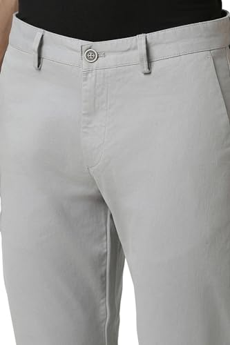 Image of Peter England Men Mid Rise Regular Fit Casual Pants