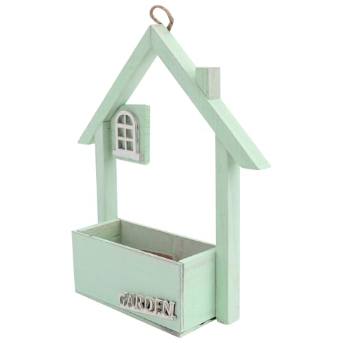 TOVINANNA Wandhängender Holzblumenkorb Dekorativer Blumenampel Topf...