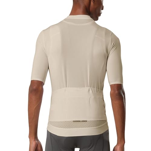 Image of YKYWBIKE Cycling Jersey Men Aero Race Fit, Road Bike Jersey Short Sleeved Moisture Wicking, Breathable,Zip Pocket,UPF50+
