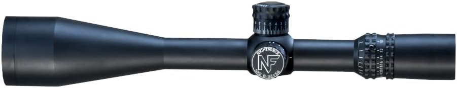 Nightforce NXS 8-32x56mm F2 Black Riflescope - Second Focal Plane (SFP), Illuminated Reticle, 1/4 MOA, ZeroStop, Adjustable Parallax, Long Range Precision Scope