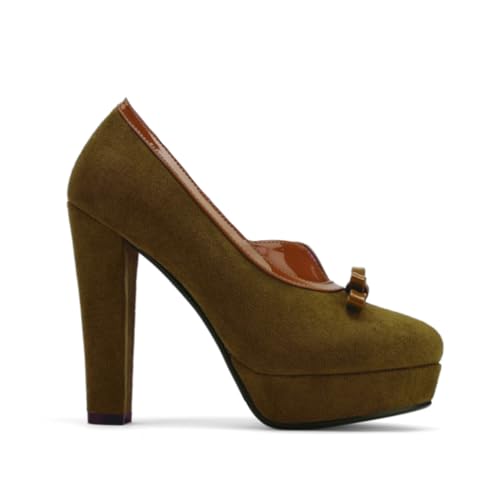 Image of SHODENSE Women Vintage Chunky Platform Loafers Pumps Tassel Round Closed Toe Slip On Suede Block High Heel Dress Loafer Shoes Buckle Strap Oxford Loafers Fringe Pump Dressy Chic Sexy Y2k 4-11 M US