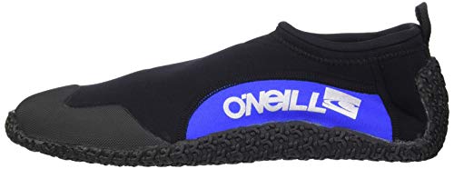 O'Neill Men's Reactor 2mm Wetsuit Reef Boot, Water Shoe, Anatomical Fit with Round Toe, Durable Rubber Sole for Surfing, Paddleboarding, Snorkeling, Black/Pacific, 10