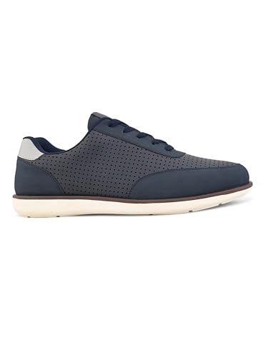 Image of San Frissco Men's Perforated Sneaker Casual Lace-Up Shoes | Soft Cushioned Footbed with TPR Sole | Comfortable and Trendy Casual Shoes for Office and College