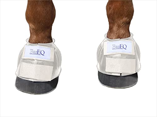 One Stop Equine Shop BasEQ PVC Bell Boots White Cob
