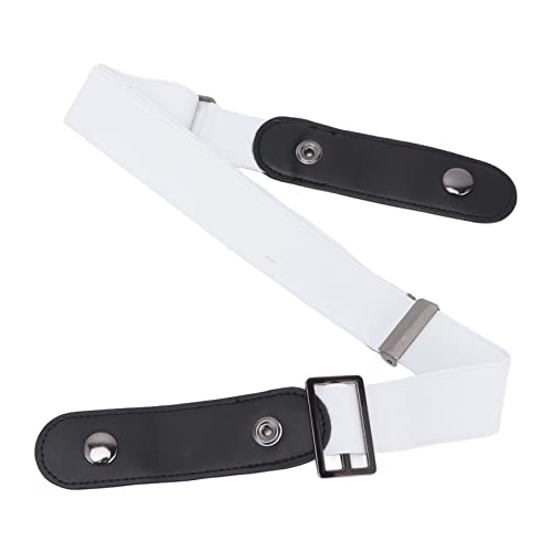 Women Traceless Adjustable Elastic Weaving Belt for Trousers Sweater (White)2