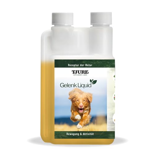 TJURE Gelenk Liquid für Hunde | 500 ml | Ergänzungsfuttermittel mit pflanzlichen Inhaltsstoffen | Zur Unterstützung der normalen Beweglichkeit | Mit Teufelskralle & Hagebutte | Made in Germany