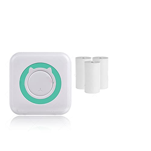 Image of Mini Portable Thermal Printer Paper Rolls 57mm Pocket Printing Wireless Connect Printers(BL add 3White)