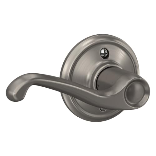 SCHLAGE Flair Non-Turning Dummy Door Handle, Right Handed, Satin Nickel - image 1