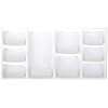 VanEnjoy White Square Ceramic Artist Paint Palette,Porcelain Watercolor Palette,Ceramic Mixing Tray for Watercolor Gouache Painting