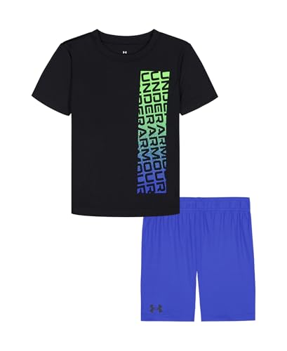 Image of Under Armour Boys' 2-piece Short Sleeve Graphic T-Shirt and Shorts Set, Lightweight & Breathable