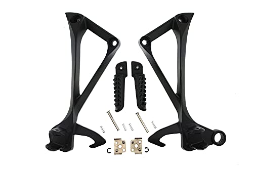 Platines repose pieds arrière ZX10R duo confort balade moto noire