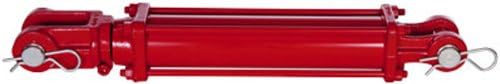 CROSS Manufacturing 22923 DB Series Alloy Steel Tie-Rod Hydraulic Lifting Cylinder, Clevis Mounting, 2500 psi, 3" Bore Diameter, 8" Stroke Length, 1/2" NPTF Port, Red