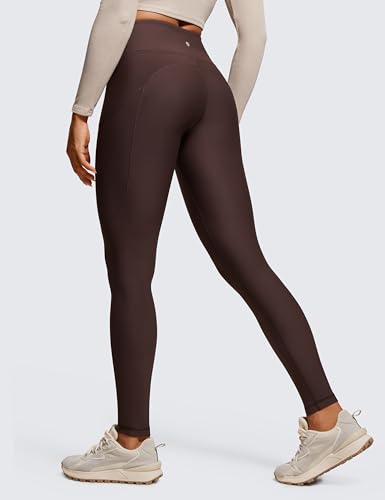 Image of CRZ YOGA Fleece Thermal Leggings Pockets 28'' | Casual, Full Length, Winter, Warm, for Women