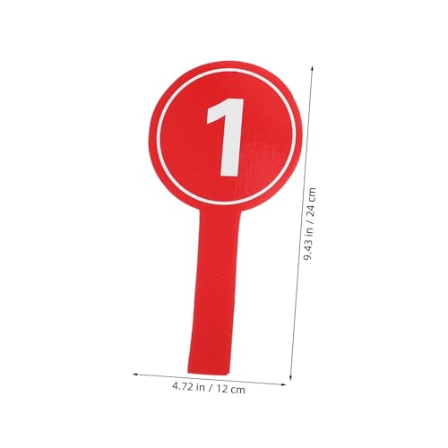 Paddle de puntuación ergonómico rojo 10 piezas miniatura 2