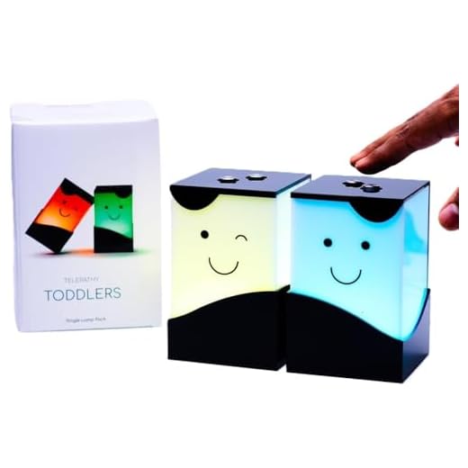 Telepathy Toddlers – Cute Long Distance Lamps Wi-fi Touch Lamp LED Lights | Friendship Day Gifts | Long Distance Relationship Gift for your Family & Loved Ones who stays Apart (Set of 2)