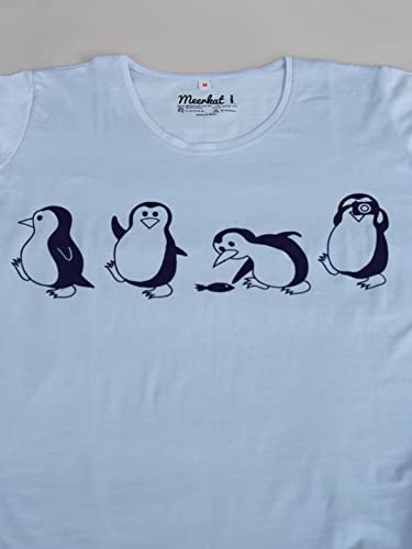 Image of Meerkat Women Short Sleeve Knee Length Cotton Knits Printed Short Nighty /Long Shirt /Midi