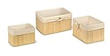 Claremont Bamboo Nesting Three Basket Gift Set