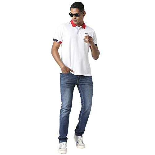 Image of Pepe Jeans Machine Wash Cotton Blend Slim Fit Men's Jeans
