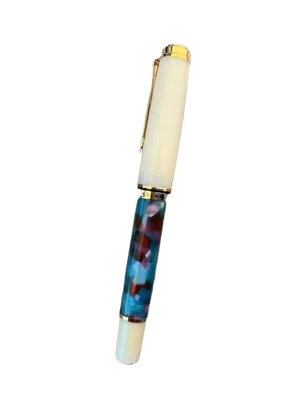 Stylo plume acrylique souple n°6/35# à pointe courbée F 0,5 mm flexible