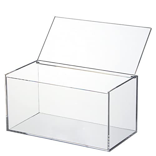 Folpus Vitrine en Acrylique, Boîte en Acrylique avec Couvercle, Boîte de Rangement Transparente, Organisateur de Stockage Anti-poussière pour Stockage à Domicile,...