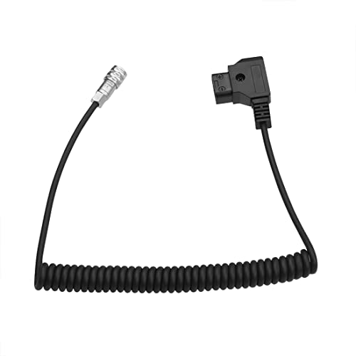 Topcine D-Tap - Cable de alimentación Ptap a Weipu de 2 pines BMPCC 4K 6K Pro en espiral compatible con batería Gold Vmount