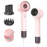 PLUZZ ドライヤー【2025進化モデル・10億マイナスイオン搭載】大風量ヘアドライヤー【15s速乾】297g軽量 静音 恒温ヘアケア 髪質改善 静電気抑制 NTC温度センサー 4段階温度調節 高速モーター(12万回転) ノズルとエアブラシ付属 家庭用/旅行用/プレゼント PSE認証済み