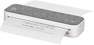 Bisofice A4 Portable Thermal Printer for Phone and Laptop, 210mm Wireless A4 Thermal Printers 203DPI Compatible with Peripage 2''/3''/4'' Thermal Paper for Office, Travel, Study, Home - Sky Grey