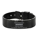 Architect Black Shark Mesh Bracelet - The Difference You Made, Retirement Gifts, Inspirational, Confidence, Graduation, Christmas