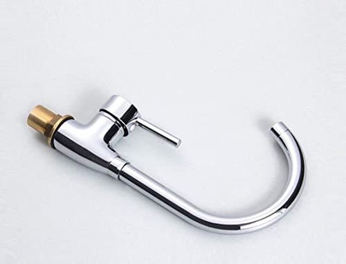 Mitigeur pivotant 360 cuisine chrome robinet évier eau chaude froide - 3