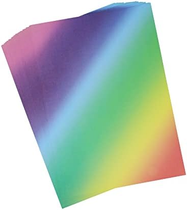 BRIGHT ideas Vibrant Rainbow Card, 30 Sheets A4 Approx. 29.7cm x 21cm 200gsm Stationery Paper and Cardstock for Arts and Crafts, Ideal for Schools, Home Crafting and Kids Scrapbooking