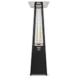 ACTIVA Heizstrahler Terrasse Pyramide Cheops II Schwarz I Premium Heizstrahler inkl. Duran Schott Glasröhre I Leis ...
